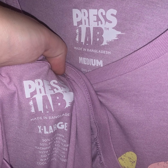 NWT! Press Lab Lilac Faith Over Fear Short Sleeve Crew Neck Graphic T-Shirt - Picture 6 of 8